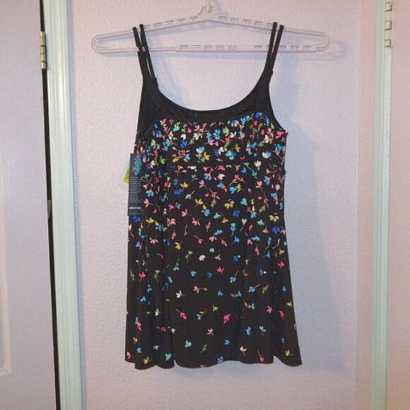 Longitude Swimsuit Dress Size 22 One Piece Tummy Control Long Torso Whimsigoth - Picture 7 of 14